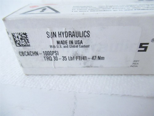 244698 Nuevo En Caja; Contrapeso Válvula Hidráulica Sun CBCACHN Relación Piloto 3:1 - Imagen 2 de 8
