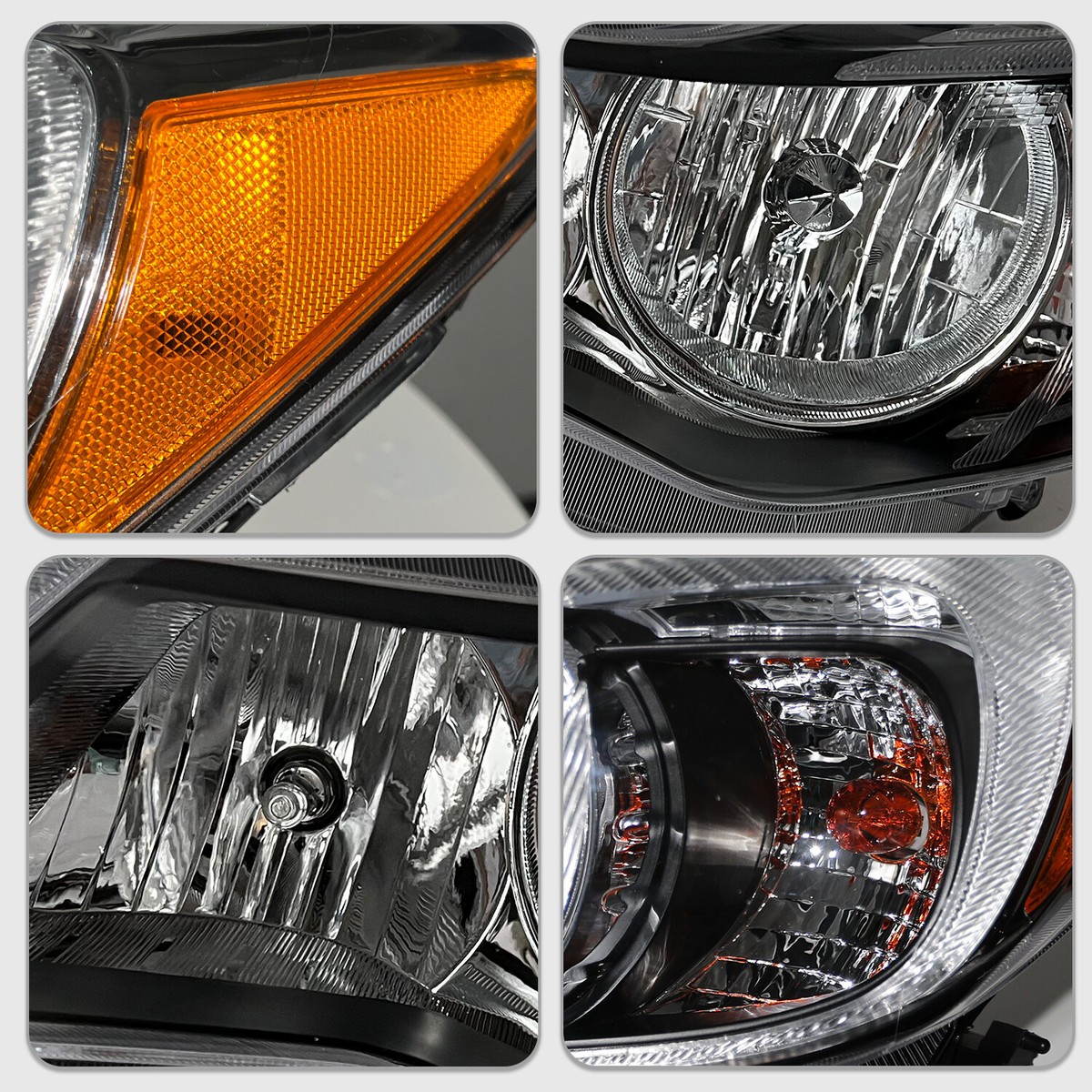 Right Side Headlight Assembly For 2012-2015 Subaru Impreza & XV Crosstrek - Chrome Housing, Includes Bulbs