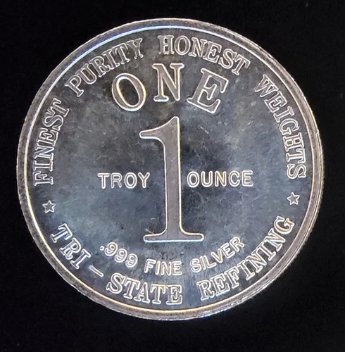 1976 Tri-State Mint America Eagle US Vtg Bullion-999 Silver 1 Oz Ounce Art Round