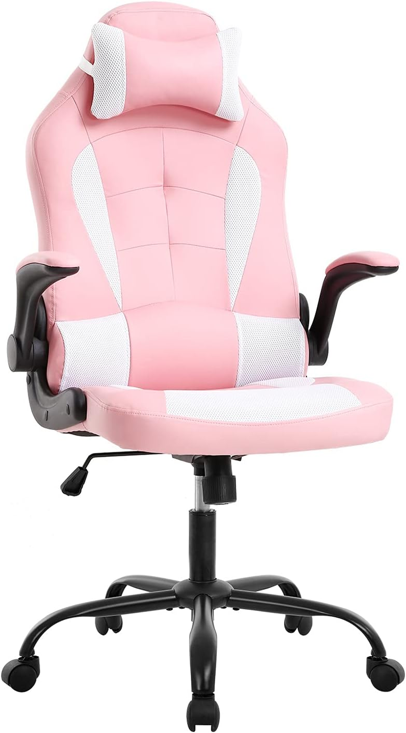 Ergonomic PC Gaming Chair with Adjustable Armrests and Headrest for Office or Desk