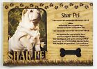 Shar Pei Dog Profile Laser Engraved Wood Picture Frame Magnet