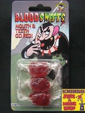 BLOODY RED MOUTH SWEETS ~ Joke Shop Practical ~ Retro Pranks ~ Novelties