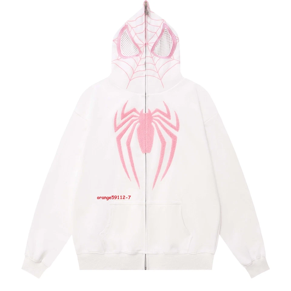Spiderman Sudaderas con Capucha Abrigo Unisex Cremallera Completa Araña Sudadera con Capucha Chaqueta Sudadera Foto 3 de 4