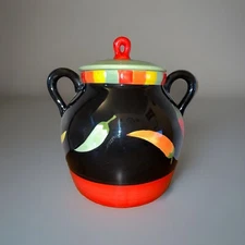 The Main Ingredients Southwest Chili Pepper Crock Jar With Lid 6.5 Inches