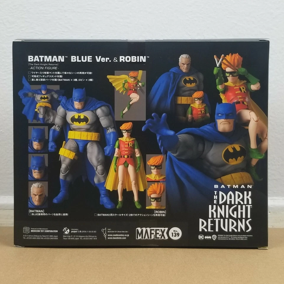 MAFEX Batman Versión Azul y Robin El Caballero Oscuro Regresa ¡Vendedor de Estados Unidos! Foto 3 de 4