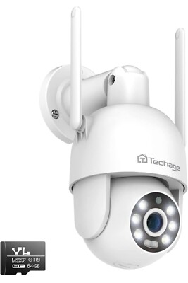 2K drahtlose Überwachungskamera 24/7 Aufnahme Schwenken 360° Ansicht CCTV