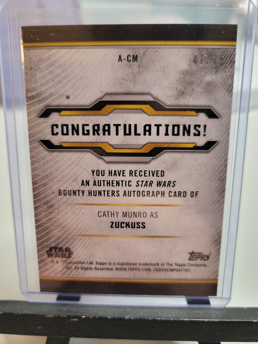 Cathy Munro as Zuckuss Auto Green 47/75 2021 Topps Star Wars