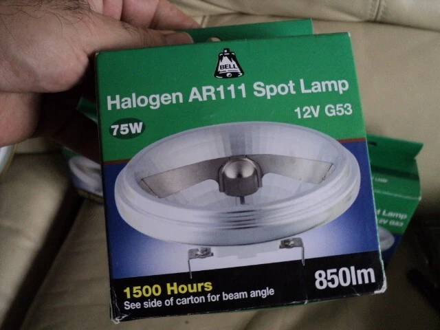 3 X New Boxed Bell Ar111 Halogen Spot Lamp G53 75w 12v 1500hrs 45