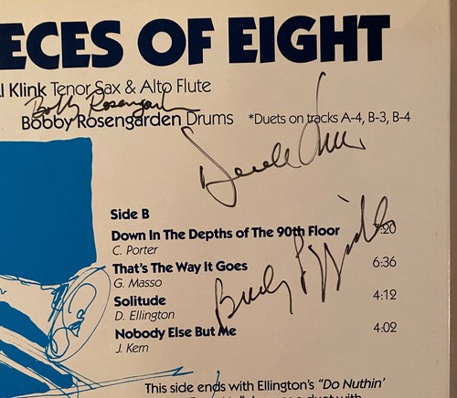 GEORGE MASSO Pieces of 8 Bobby Rosengarden Bucky Pizzarelli SIGNED autographs LP - Picture 3 of 4
