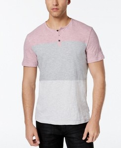 Calvin-Klein-NEW-Pale-Gray-Mens-Size-Large-L-Colorblocked-Henley-Shirt-45-230