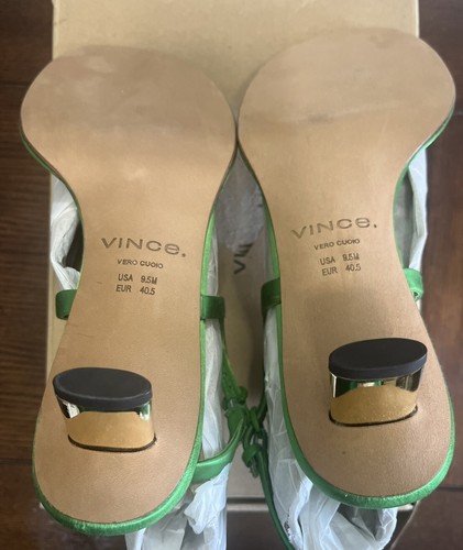 Vince Ester Sandals Size 9.5 Garden Green Minimalist Designer NEW - Picture 6 of 7