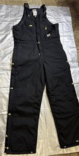 Carhartt R33 BLK Extremes Arctic Bib Overalls Black Cordura Mens 32x30 Quilted