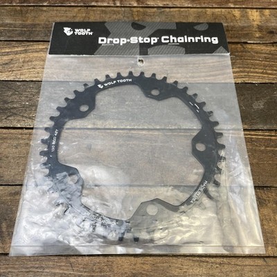 Wolf Tooth Drop-Stop B 42T Chainring 130 BCD 5-Bolt Black Aluminum Road CX USA