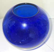 Cobalt Blue Blenko 3615S Rose Bowl