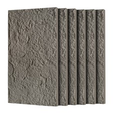 3D Faux Stone Wall Panels,6PC PU Wainscoting Panel for Interior Wall Decor