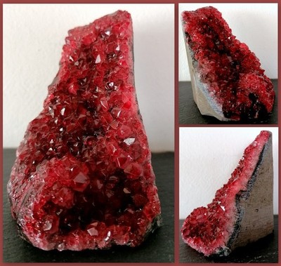 Amethyst Druse Geode rot Naturstein Quarz Kristall 312 g