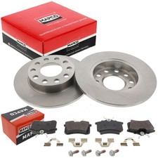 MAPCO 2 BREMSSCHEIBEN Ø245mm + BREMSBELÄGE SATZ HINTERACHSE passend für AUDI A4