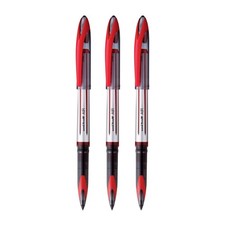 UNI-BALL Air UBA188L 0.7mm Red Ink Roller Ball Pen Pack of 3
