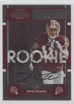 2008 Playoff Contenders Rookie Ticket Devin Thomas #128 Rookie Auto RC g2x