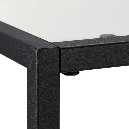Consola recibidor cristal Mesa pasillo metal moderna Mesita entrada vidrio balda - Imagen 7 de 9