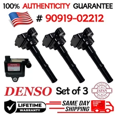 x3 OEM DENSO Ignition Coils For 19952004 Toyota 4Runner Tacoma Tundra T100 G2U