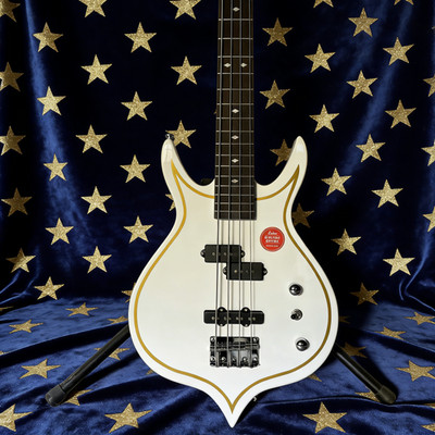 Gene Simmons Punisher Electric Bass Guitar White Solid Body 4 String