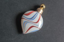 Vecchia piccola bottiglia profumata vetro soffiato (74537)