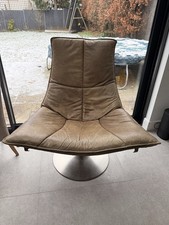 Andrew Martin Carlotta Chair - Swivel Leather Industiral