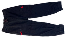 N6 WOW Boys Size 5T GYMBOREE London Black Pull On Jogger Pants