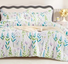 SDY Flower Plants Full Size Comforter Set, Luxury Soft Bed in a Bag Full 7 Pi...