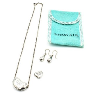 Tiffany & Co. Peretti Sterling Bean Necklace Teardrop Earrings Lot of 3 #S5408 1