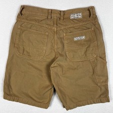 Lucky Brand Workwear Carpenter Shorts Size 32 10” Inseam Beige Made in USA Y2K