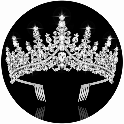 CURASA Silver Tiara and Crowns for Women Crystal Queen Crown, Wedding Tiaras for - Picture 8 of 12