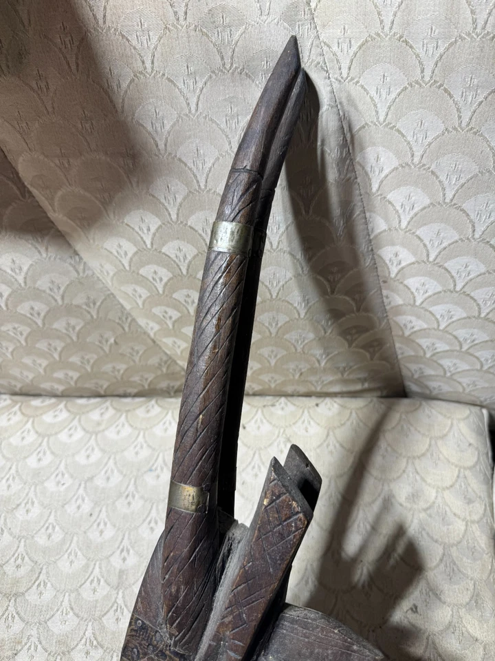 Antiguo tocado Bamana Mali Chiwara - 27 pulgadas de alto Foto 2 de 4