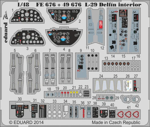 L-29 DELFIN Interior S.A. (for AMK Kit) - EDUARD ZOOM P.E. 1/48