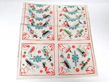 FORD Genuine Parts Christmas Vintage Holiday Laminated Placemats - 1930's Cars