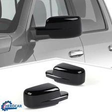 2PCS Gloss Black Side View Mirror Covers Caps Trim Decor For Ram 1500 2009-2018