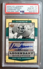 PSA 10 Pop 1 Chuck Foreman 2024 Upper Deck Legends AUTO Legendary Signatures SP