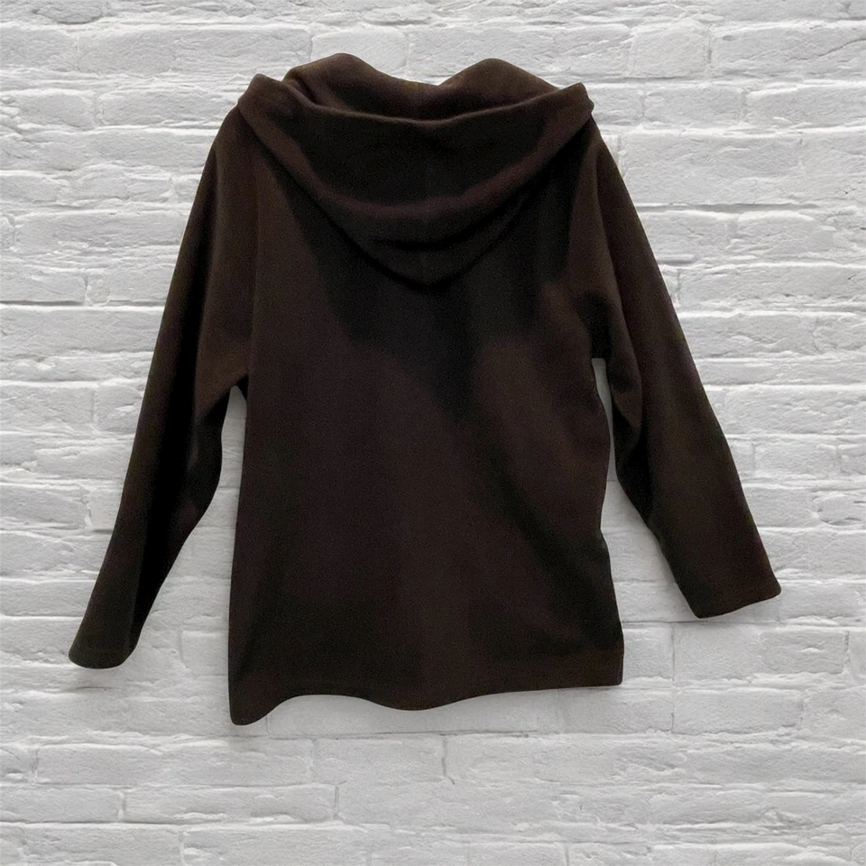 Chaqueta polar Quaker Factory con cremallera de diamantes de imitación, negra, grande, A281000 Foto 2 de 4