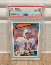 Dan Marino 1984 Topps Rookie RC #123 Miami Dolphins PSA 8