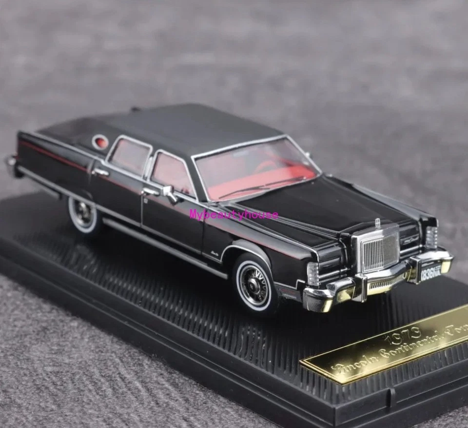 Coche de metal fundido a presión modelo Lincoln Continental Town 1979 negro Sunstar 1:64  Foto 3 de 4