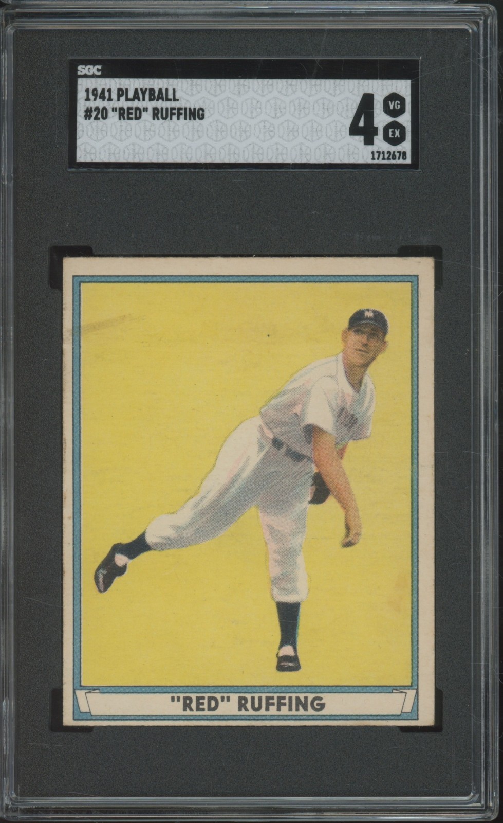 1941 Playball #20 Red Ruffing VG-EX SGC 4