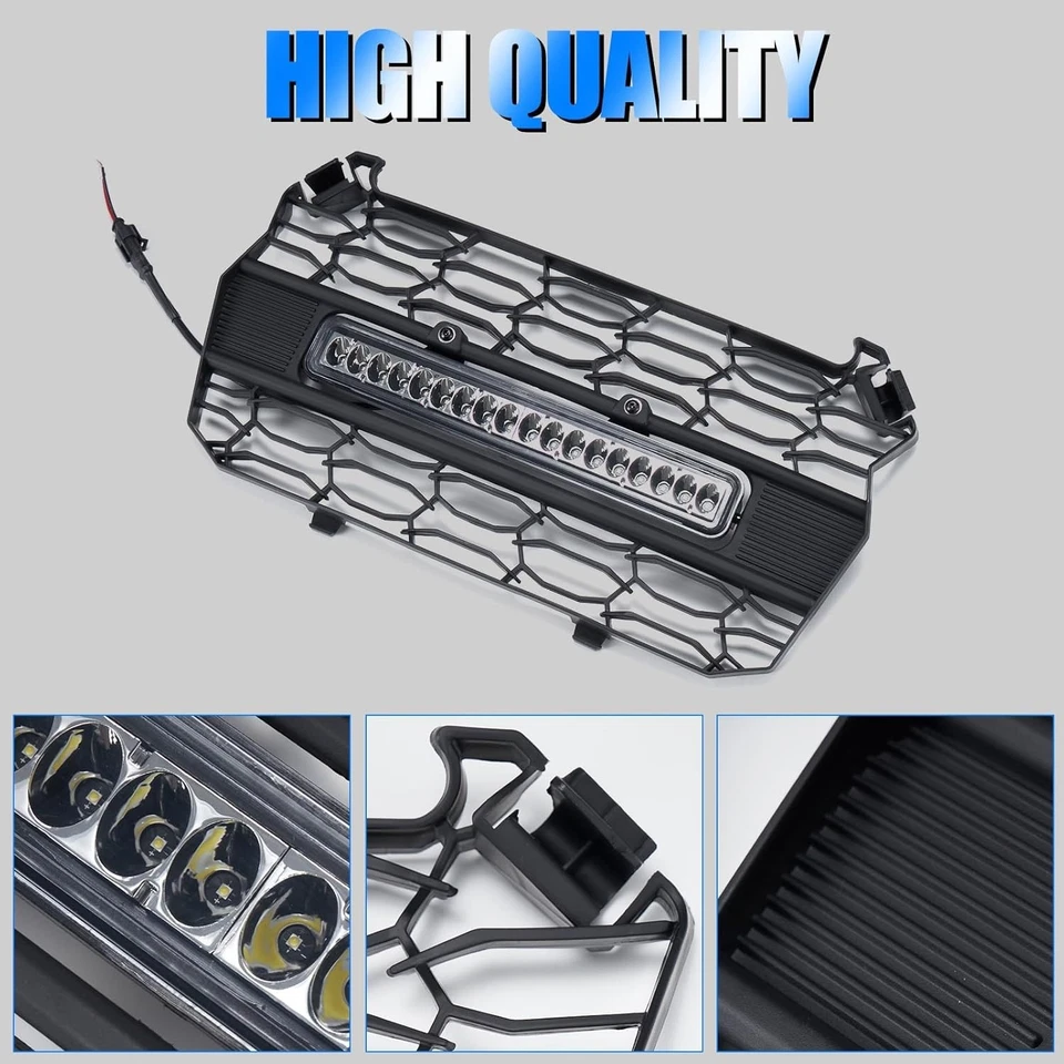 LED Front Mesh Grill with Light Bar for Polaris RZR XP 1000/XP 4 1000 2024+, ... - Image 2 of 4