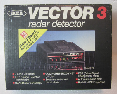 Bel VECTOR 3 Radar Detector Model 976 Detects X, K & Ka Bands