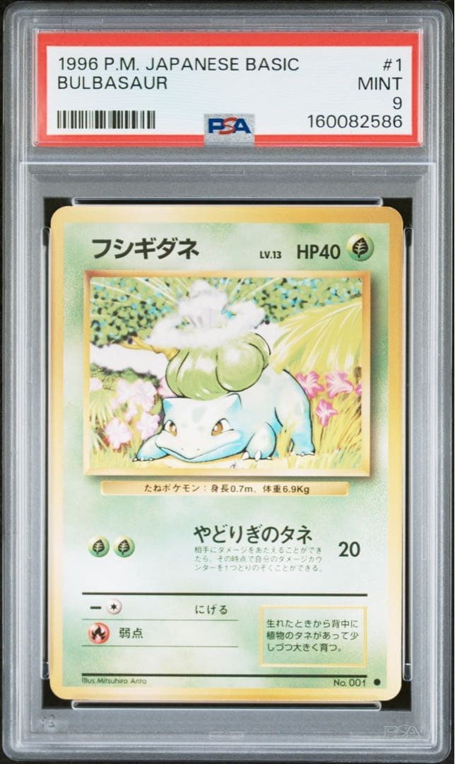 Bulbasaur PSA 9 1st Expansion Pack Pokémon Card Old Back Set Rare