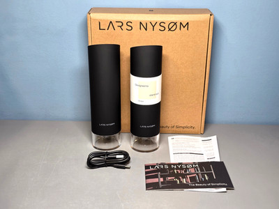 Lars Nysom Electric Gravity ABS Spice Mill Set (2 pcs) Carbon Black - New!
