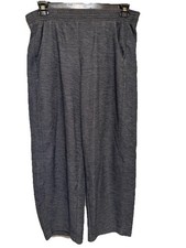 Old Navy Women's Gray Solid Pants Flat Front Button Zip Regular Size M