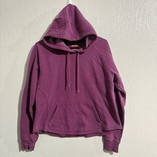 Tek Gear Purple Hoodie Sweatshirt Loose Thumb Hole Cozy Athletic Comfort Women M
