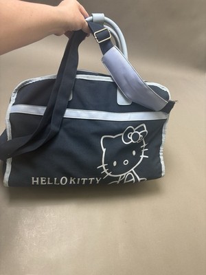 Hello Kitty Girlhoodcore Small Travel Duffel With Shoe Storage Navy Blue