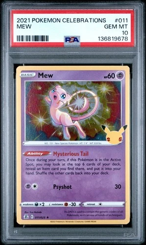 2021 POKEMON CELEBRATIONS #011 MEW PSA 10